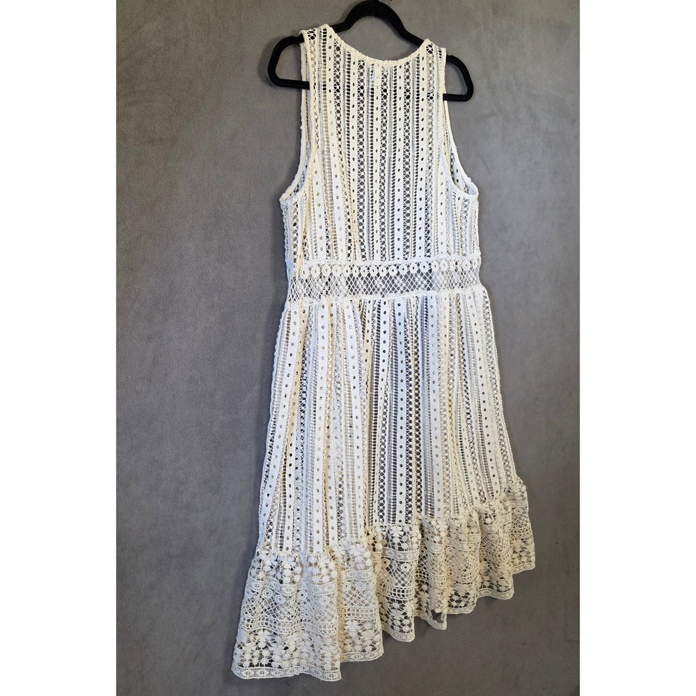 Cato Long Sleeveless Lace Vest Women's XL Boho Layering Ruffle Cottagecore - Picture 6 of 14
